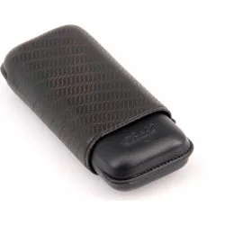 Skórzane etui na cygara Davidoff R-2 3, czarne