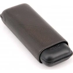 Skózane etui na cygara Davidoff XL-2 Leaf, czarne