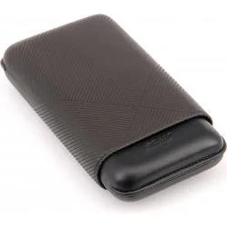 Skórzane etui na cygara Davidoff XL-3 Leaf, czarne