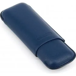 Etui na dwa cygara Robusto Martin Wess Dante, niebieskie