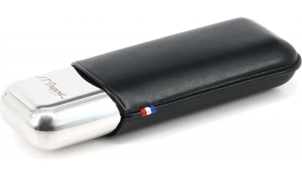 Etui S.T. Dupont Metal & Leather na 2 cygara w kolorze czarnym