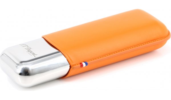 ST Dupont Metalowe podwójne etui na cygara pomarańczowe