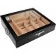 Humidor ze szklaną pokrywą, czarny