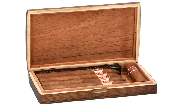 Kieszonkowy humidor podróżny drewniany z nawilżaczem