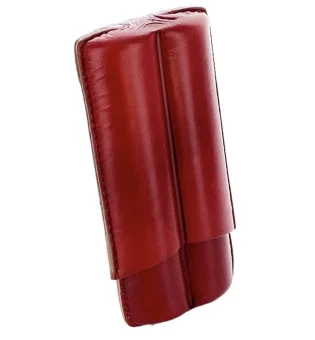 Etui na cygara Lubinski Leather 2 Robusto czerwone