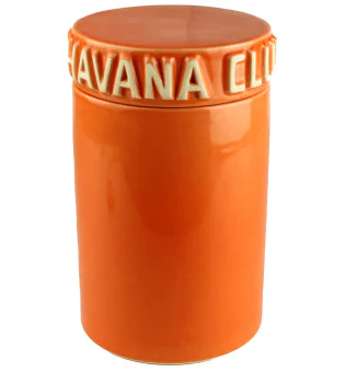 Pomarańczowy słoik na cygara Havana Club Tinaja