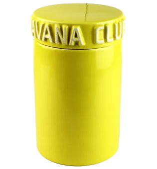 Żółty słoik na cygara Havana Club Tinaja