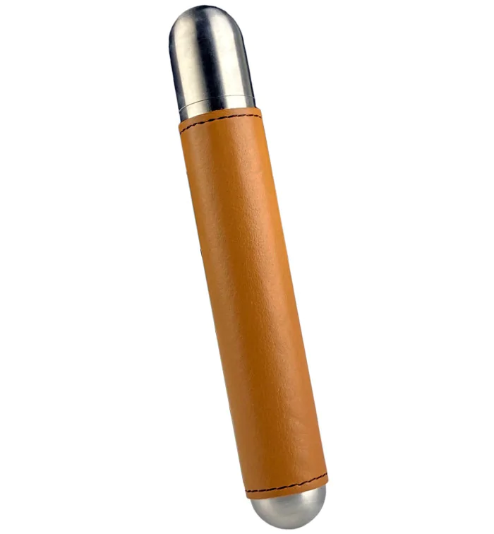adorini Satin Steel Case Single z brązową skórą zdjęcie 6