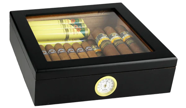 Humidor BigSmoke czarny ze szklaną pokrywą zdjęcie 9