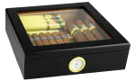 Humidor BigSmoke czarny ze szklaną pokrywą zdjęcie 9