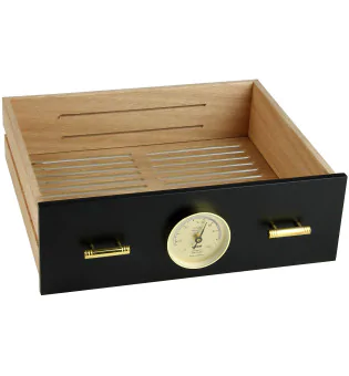 Szuflada do humidora adorini Chianti medium czarna z otworem na higrometr zdjęcie 5