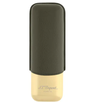 Etui na 2 cygara S.T. Dupont 183269 w kolorze khaki i złotym