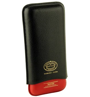 Czarno-czerwone skórzane etui Partagas Series