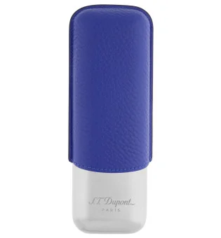 Etui na 2 cygara S.T. Dupont 183267 w kolorze niebieskim i chromowanym