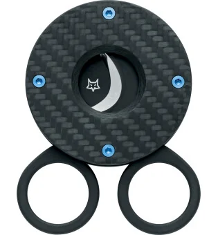 Okrągłe czarne nożyczki do cygar Fox The Circle Black Carbon 743 3KT