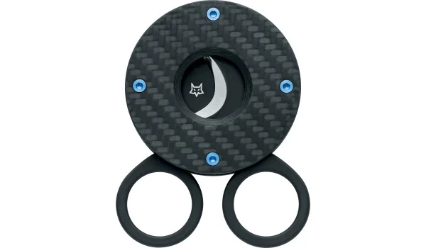 Okrągłe czarne nożyczki do cygar Fox The Circle Black Carbon 743 3KT