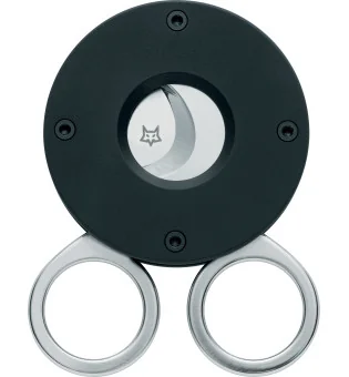 Okrągłe czarne nożyczki do cygar Fox The Circle Black Aluminium 743 B