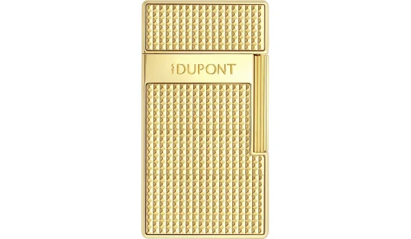 Złota zapalniczka S.T. Dupont Biggy 025209 w kształcie rombów
