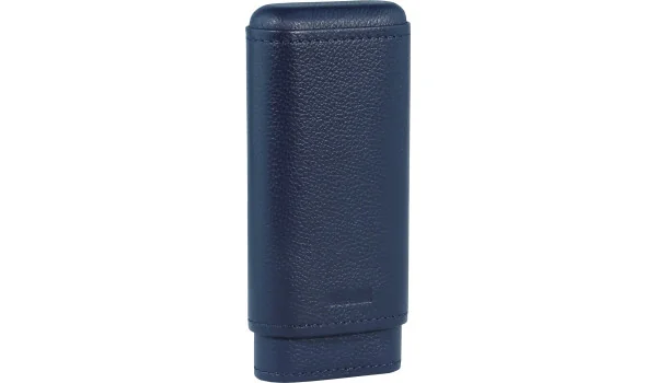Niebieskie etui adorini na 2-3 cygara z naturalnej skóry