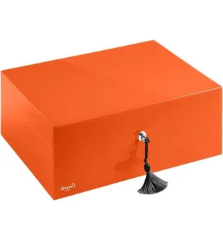Pomarańczowy humidor Caseti Paris