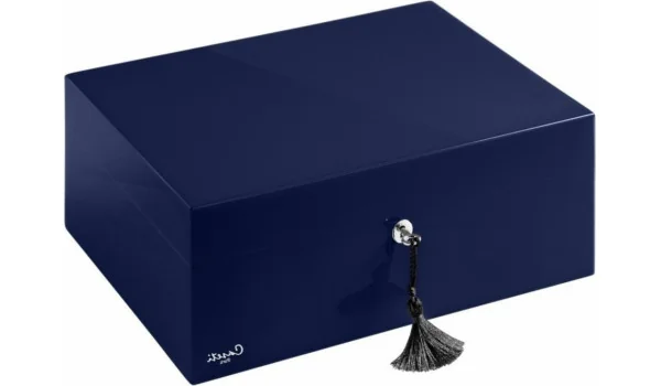 Ciemnoniebieski humidor Caseti Paris