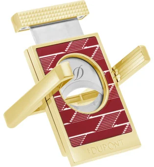 Ciemnoczerwony obcinacz i stojak do cygar z monogramem S.T. Dupont 1872 003478