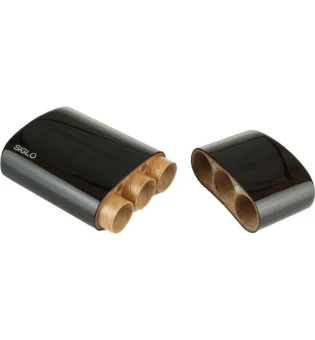 Siglo drewniane etui macassar heban Robusto na 3 cygara