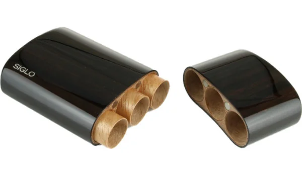 Siglo drewniane etui macassar heban Robusto na 3 cygara