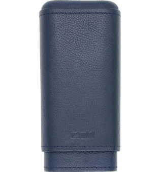 Niebieskie etui adorini na 2-3 cygara z naturalnej skóry