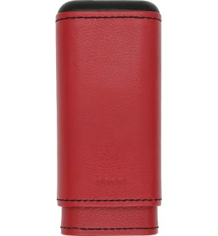 Czerwone etui na 2-3 cygara z naturalnej skóry Adorini Magma