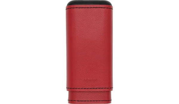 Czerwone etui na 2-3 cygara z naturalnej skóry Adorini Magma