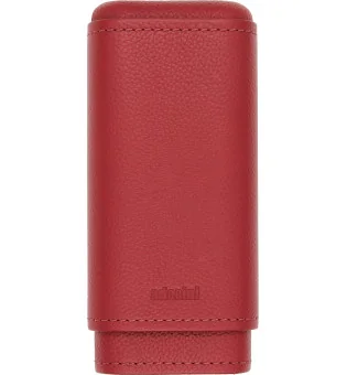 Etui z naturalnej skóry na 2-3 cygara adorini, czerwone