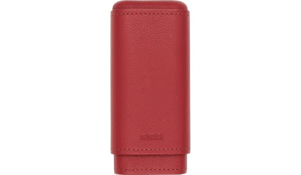 Etui z naturalnej skóry na 2-3 cygara adorini, czerwone