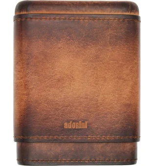 Brązowe skórzane etui adorini na 3-5 cygar w stylu vintage