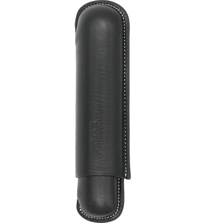 Skórzane czarne etui Jemar na jedno cygaro 464/1