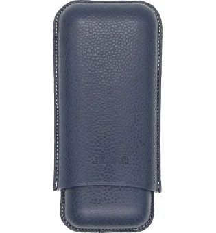 Skórzane ciemnoniebieskie etui Jemar na dwa cygara 464/2