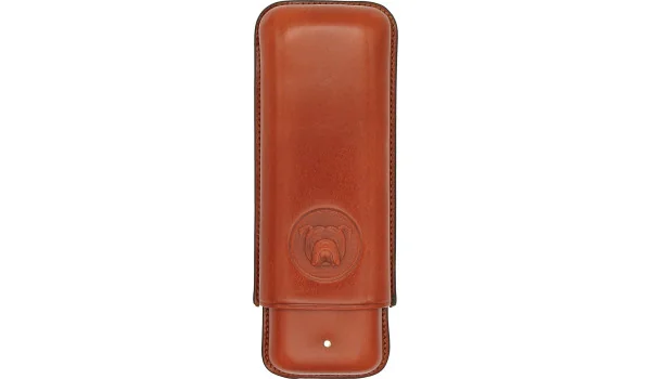 Brązowe etui na 2 cygara Bulldog by Dunhill Corona Extra