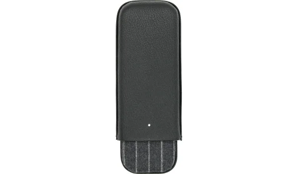 Czarne etui na cygara w szare paski Dunhill Highland