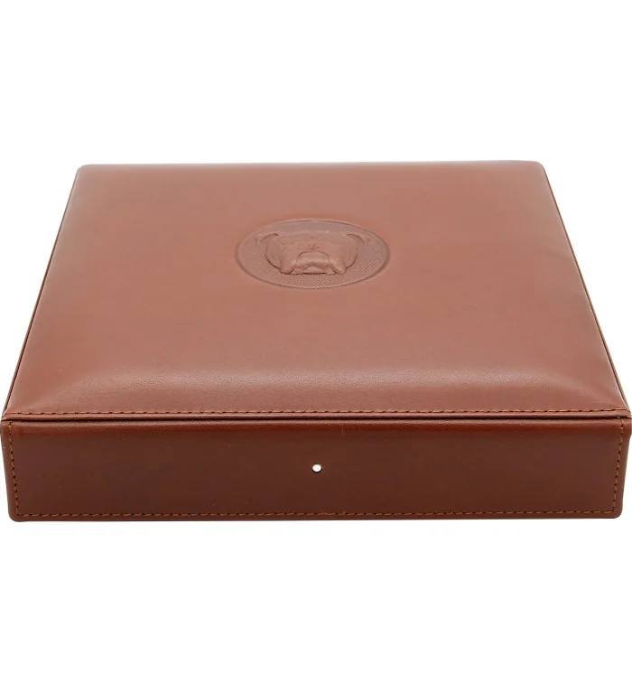 Brązowy humidor podróżny Bulldog by Dunhill 10