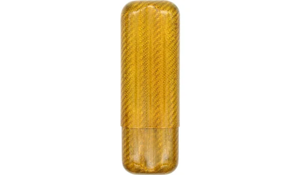 Złote etui na 2 cygara z włókna węglowego z 57 pierścieniami zdjęcie 2