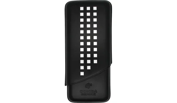 Skórzane etui na trzy cygara Cohiba Behike, czarne zdjęcie 2