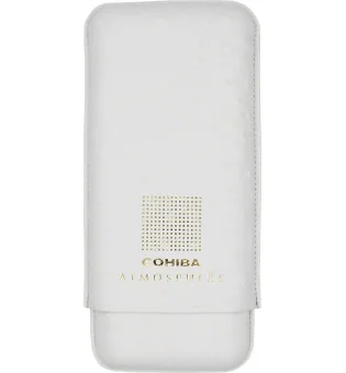 Biało-złote skórzane etui na cygara Cohiba Atmosphere