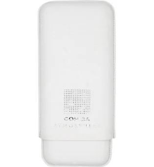 Biało-srebrne skórzane etui na cygara Cohiba Atmosphere