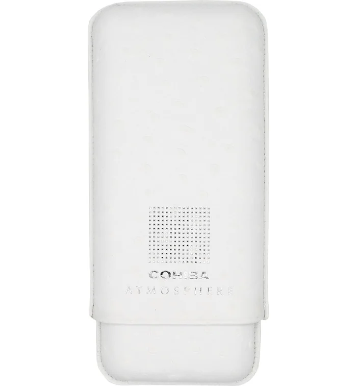 Biało-srebrne skórzane etui na cygara Cohiba Atmosphere