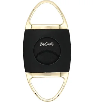 Obcinacz BigSmoke czarno-złoty, ząbkowane czarne ostrza