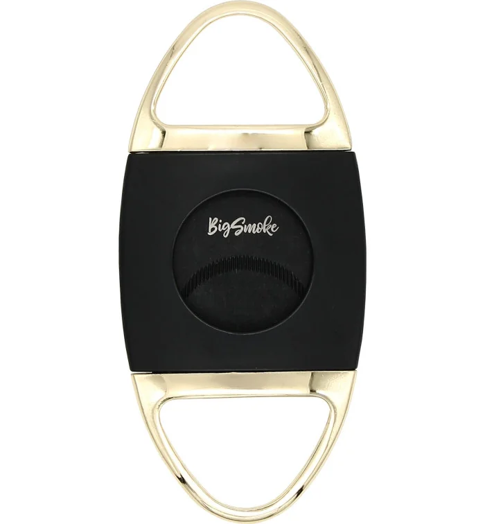 Obcinacz BigSmoke czarno-złoty, ząbkowane czarne ostrza zdjęcie 3