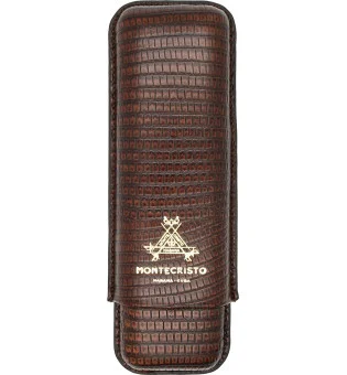 Skórzane brązowe etui Montecristo na dwa cygara