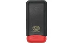Skórzane etui Partagas Series czarno-czerwone ze złotym logo