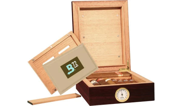 BigSmoke Humidor Mini Brown z pakietem Boveda 72%