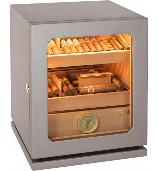 Jasnoszary humidor adorini Lumina Medium Deluxe